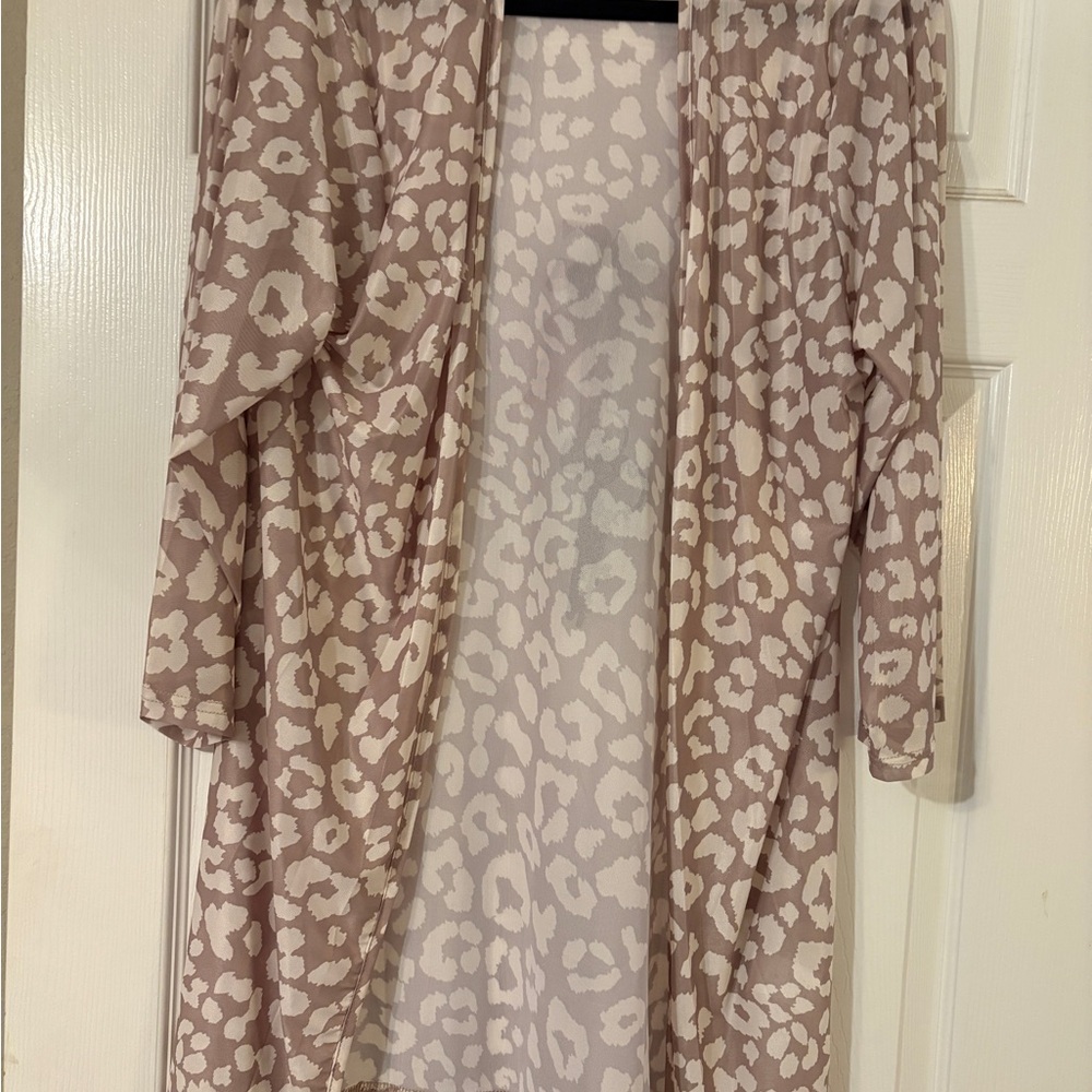 Leopard Print Open Cardigan